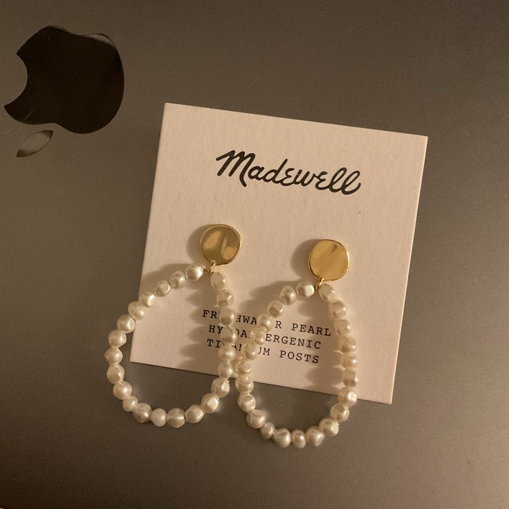 NWT Madewell pearl earrings